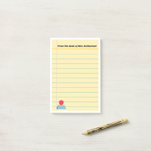 Aus dem Schreibtisch des Lehrers Post-it Klebezettel (Auf Schreibtisch)