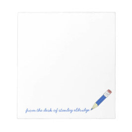 Aus dem Schreibtisch des Personalisierten Bleistif Notizblock