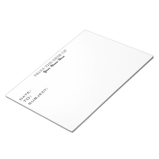 AUS DEM SCHREIBTISCH NOTIZBLOCK (angewinkelt)