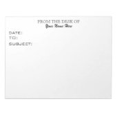 AUS DEM SCHREIBTISCH NOTIZBLOCK (Vorderseite)