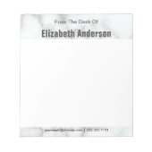 Aus dem Schreibtisch Vorlage Elegante Imitat Weiße Notizblock (Vorderseite)