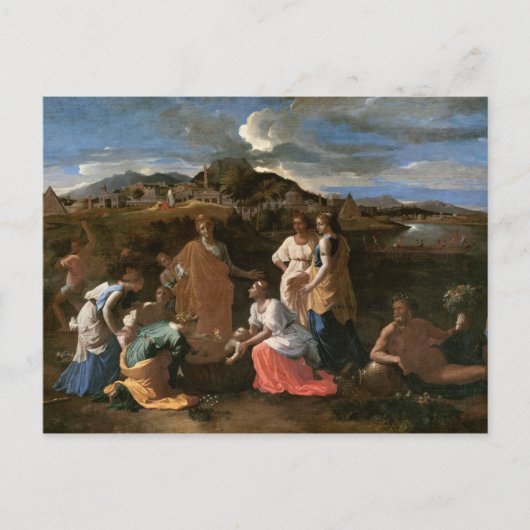 Aus dem Wasser gerettete Mose, 1647 Postkarte (Vorderseite)