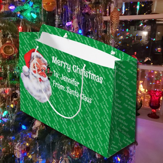 Aus dem Weihnachtsmann, der den Namen Kids Niedlic Große Geschenktüte