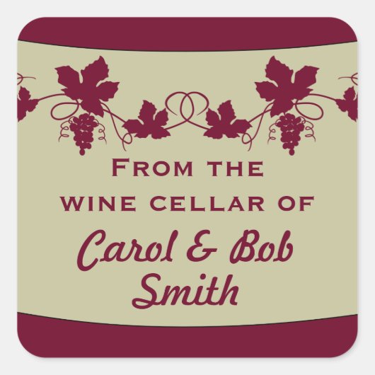 Aus dem Weinkeller der Aufkleber (Vorderseite)