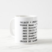 Aus dem wirklichem Leben SQL Kaffeetasse (Vorderseite Links)
