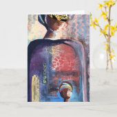 Aus demselben Stoff schneiden - Leere im Gruß Karte (Gelbe Blume)