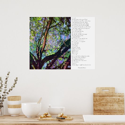 Aus den Bäumen Poster (Küche)