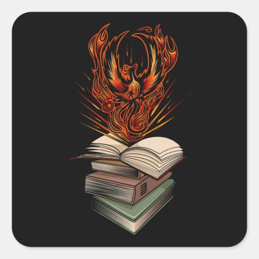 Aus den Büchern Quadratischer Aufkleber (Vorderseite)