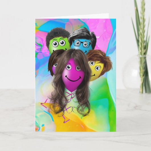 Aus den Geburtsballons der Gruppe Karte (Vorderseite)