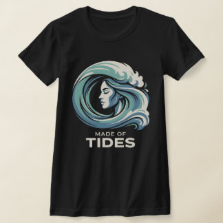 Aus den Gezeiten Ozean Frau Welle Weiblich Küste P T-Shirt
