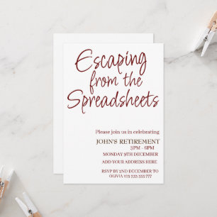 Aus den Kalkulationstabellen entkommen die Witzige Einladung