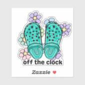 Aus den Klebestreifen und Blume der Uhr Aufkleber (Blatt)