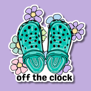Aus den Klebestreifen und Blume der Uhr Aufkleber