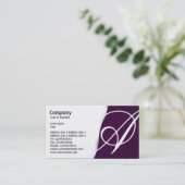 Aus der Bahn geworfen - dunkel Lila Visitenkarte (Stehend Vorderseite)