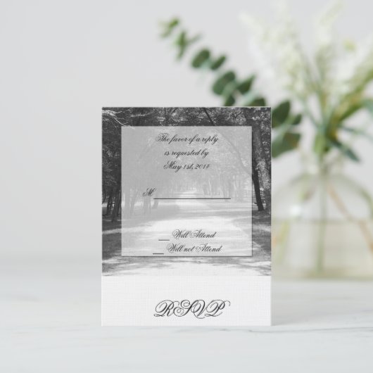 Aus der bewährten Pfade-Antwortkarte RSVP Karte (Stehend Vorderseite)