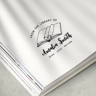 Aus der Bibliothek   Briefmarke des Niedlichen Her Permastempel