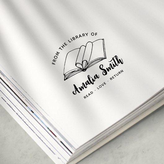 Aus der Bibliothek | Briefmarke des Niedlichen Her Permastempel