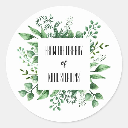 Aus der Bibliothek der benutzerdefinierten Buchbez Runder Aufkleber (Vorderseite)