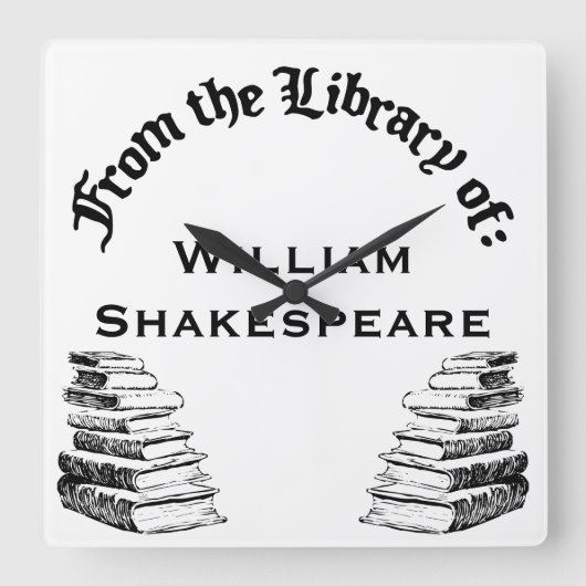 Aus der Bibliothek der benutzerdefinierten Wall-Uh Quadratische Wanduhr (Vorderseite)