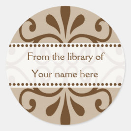 Aus der Bibliothek der Bookplates Runder Aufkleber