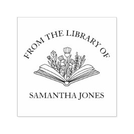 Aus der Bibliothek der Briefmarke Elegante Blume Permastempel