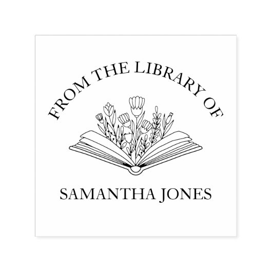 Aus der Bibliothek der Briefmarke Elegante Blume Permastempel (Design)