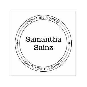 Aus der Bibliothek der Briefmarke Elegante Blume Permastempel