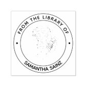 Aus der Bibliothek der Briefmarke Girl Book Lover Permastempel (Design)