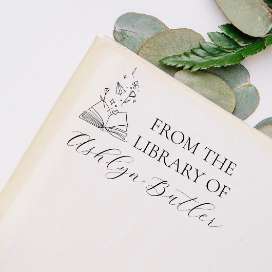 Aus der Bibliothek der Briefmarke Individuelle Nam Gummistempel