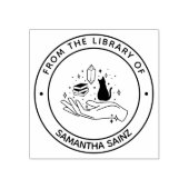 Aus der Bibliothek der Briefmarke Katze Hexenkrist Gummistempel (Prägung)