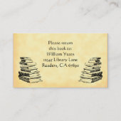 Aus der Bibliothek der Bücher und des Buchzeichens Visitenkarte (Rückseite)
