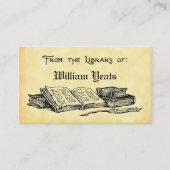 Aus der Bibliothek der Bücher und des Buchzeichens Visitenkarte (Vorderseite)