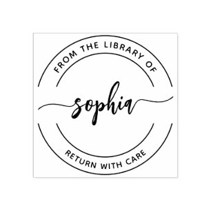 Aus der Bibliothek der Coolen Briefmarke für Skrip Gummistempel