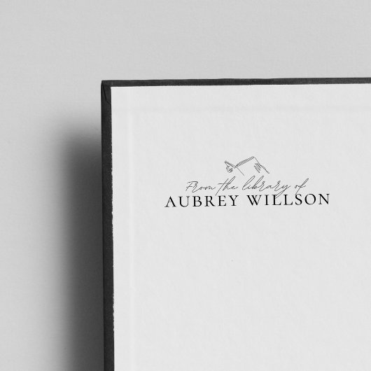 Aus der Bibliothek der individuelle Name Buch Brie Permastempel