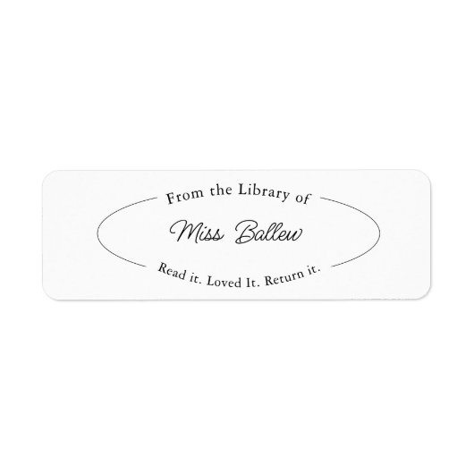 Aus der Bibliothek der Labels, Bibliothekskleber (Vorne)