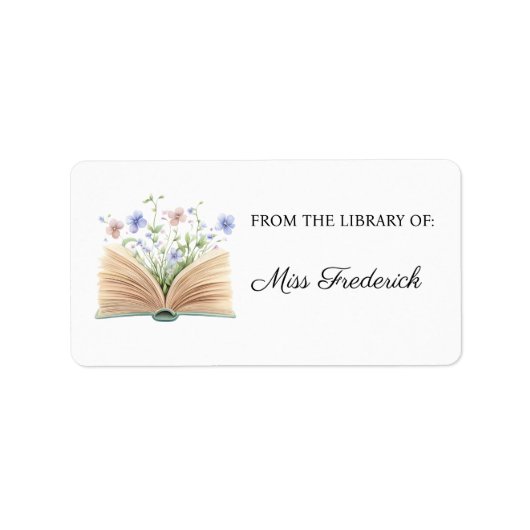 Aus der Bibliothek der Labels, Lehrer Adressaufkleber (Vorne)