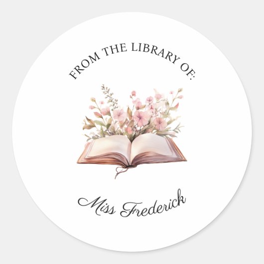 Aus der Bibliothek der Labels, Lehrer Runder Aufkleber (Vorderseite)