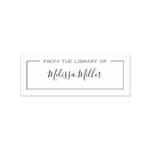 Aus der Bibliothek der personalisierten Buch-Brief Gummistempel