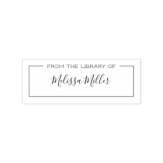 Aus der Bibliothek der personalisierten Buch-Brief Gummistempel (Prägung)