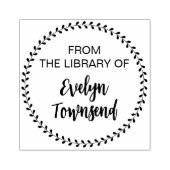 Aus der Bibliothek der wahren Signatur Personalisi Gummistempel (Prägung)