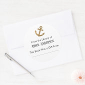 Aus der Bibliothek des Buchzeichens der einfachen Runder Aufkleber (Umschlag)