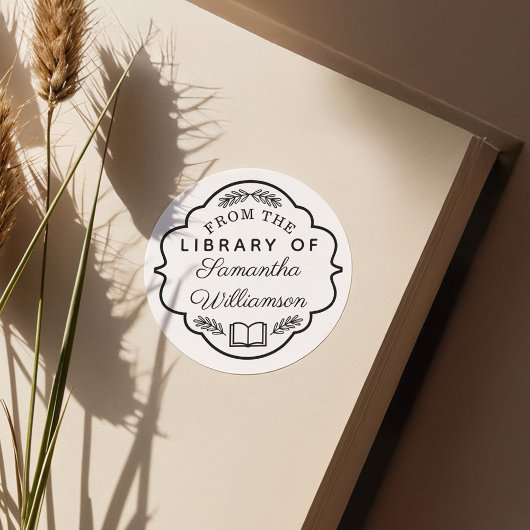 Aus der Bibliothek des Personalisierten Buches Ind Runder Aufkleber