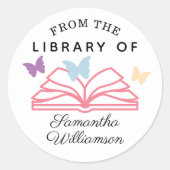 Aus der Bibliothek des Personalisierten Buches Ind Runder Aufkleber (Vorderseite)