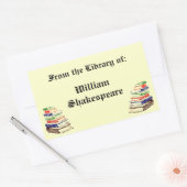 Aus der Bibliothek des Vintagen benutzerdefinierte Rechteckiger Aufkleber (Umschlag)