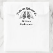 Aus der Bibliothek des Vintagen benutzerdefinierte Runder Aufkleber (Tasche)