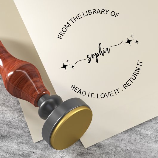 Aus der Bibliothek dieses Buches gehört zu Custom  Permastempel