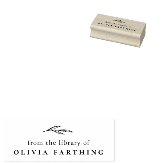 Aus der Bibliothek | Einfache Ex Libris Custom Gummistempel (Stempel)