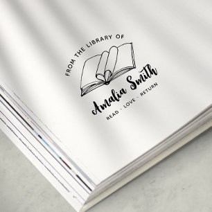 Aus der Bibliothek   Einfaches Herzbuch Gummistempel