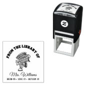 Aus der Bibliothek | Funny School Teacher Book Permastempel (Beispiel)