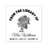 Aus der Bibliothek | Funny School Teacher Book Permastempel (Design)